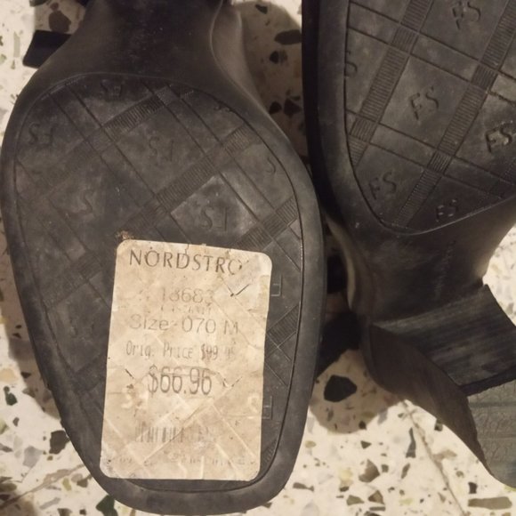 AVBL Franco Sarto Black Leather Peep Toe Mules - US7M / UK5/ EU38 - Picture 8 of 10